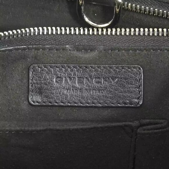 Authentic GIVENCHY Handbag Black Leather/Silvertone - e59455a - Picture 11 of 12